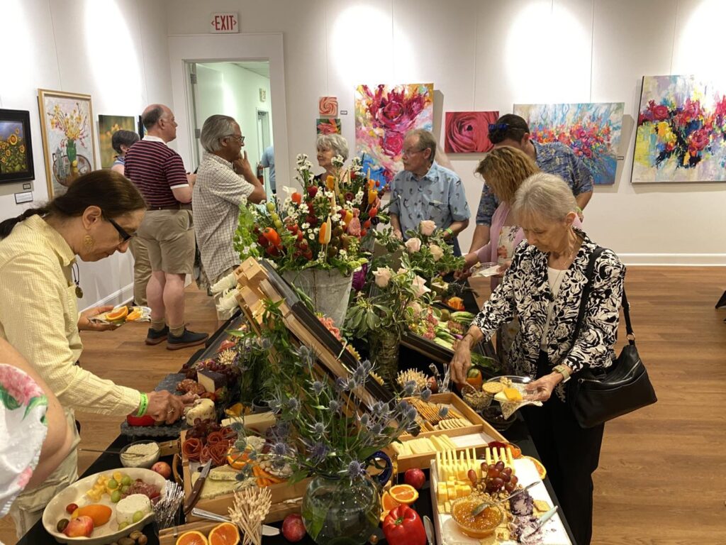 Guests enjoy the Plein Air food spread featured at RMA.