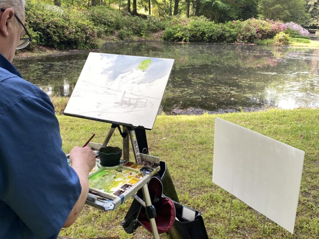 Plein Air artist featured at Historic Garden Week in Franklin, VA.