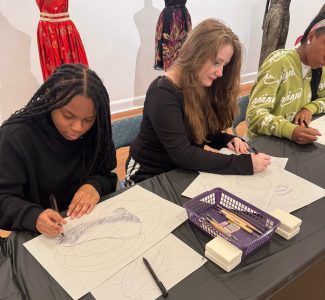 Gifted Arts Students learning from Spencer Tinkham